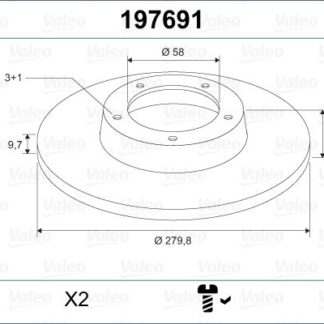 FREN DISKI ON SMART ROADSTER Coupe (452) FORTWO Coupe (451) 07> CITY-COUPE (450) 98>04