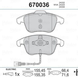 ON FREN BALATASI TIGUAN 07>18 PASSAT 13> ALHAMBRA 10> Q3 11>18