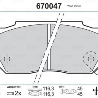 ON FREN BALATASI HONDA CIVIC 88-91 CRX 89-92 ACCORD 83-85 PRELUDE 86->