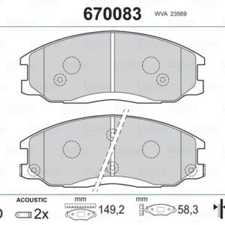 ON FREN BALATASI HYUNDAI SANTA FE 01>06 TRAJET 99> SSANGYONG ACTYON 08>12 KYRON 08>12 REXTON 12>