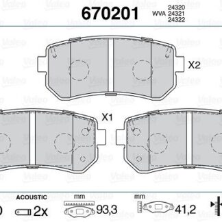 ARKA FREN BALATASI HYUNDAI ACCENT ERA 06> / I20 08>15 / I30 07>12 / IX20 IX35 10> / SONATA 10>14 / KONA 19> / KIA CEED 06>12 / CERATO 08> / RIO 05> / SPORTAGE 04>11 FWD