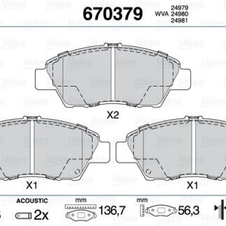 ON FREN BALATASI HONDA JAZZ 2008-2016 JAZZ 15-> CITY SEDAN 2008-> CRZ 2010-2013 INSIGHT 1.3 HIBRIT 09->