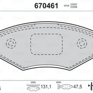 ON FREN BALATASI P206 1,4HDI 01>P206 1,1 / 1,4 / 1,6 / 1,9 98> P306 1,4 / 1,6 97>KANGOO 1,9D ( ÇELİK SEGMANLI )