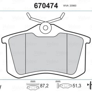 ARKA FREN BALATASI MEGANE MEGANE SCENIC FLUENCE C3 207 1,6 1,6 HDI 07>