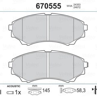 ON FREN BALATASI MAZDA 4×4 B 2500 RANGER 02>06 2,5TD / 3,0TD 06>12