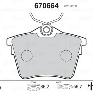 ARKA FREN BALATASI P407 04> C5 III 09> 1,6HDI 110 FAP 1,8 2,0 2,0 HDI 135 FAP 2,2 3,0