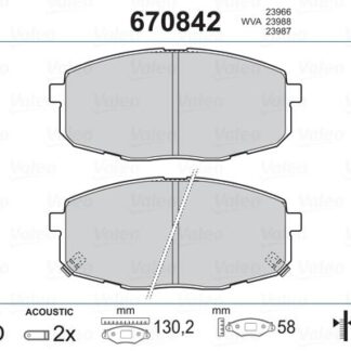 FREN BALATASI ON HYUNDAI I30 07-12 KIA CEED 07-12 CARENS 02-06 (130*58*18)