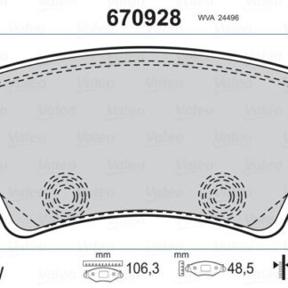 FREN BALATASI ARKA S-MAX 09> 06> GALAXY III 06> / S60 10> S80 06> V60 V70 06> XC60 08> XC70 06> / RANGE ROVER EVOQUE 11>