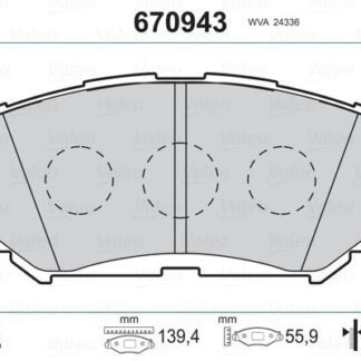 FREN BALATASI ON TOYOTA COROLLA 07-12 AURIS 07-12 URBAN CRUISER 09-> / TREZIA 10-> RAV4 06->