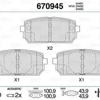 ARKA FREN BALATASI CARENS II FJ 2.0 CRDI 07 / 02 CARENS III 2.0 CVVT / 2.0 CRDI 09 / 06 D4EAD1B MOTOR IC