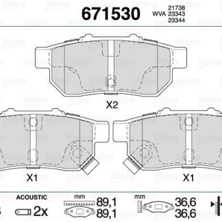 ARKA FREN BALATASI HONDA CIVIC 1.6 96-06 JAZZ 02-08