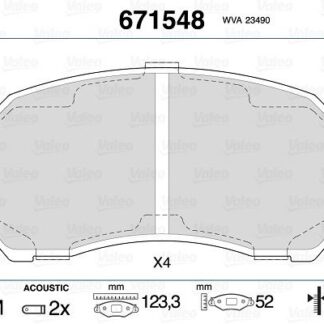 DISK FREN BALATASI (ÖN) MAZDA 323 1.3/1.5 09/98-10/03 MAZDA 323F 1.3/1.5 09/98-05/04