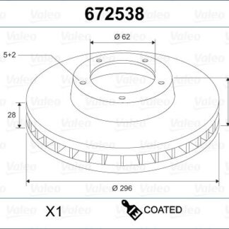 ON FREN AYNASI HAVALI TOYOTA RAV4 VVT I 2.0 2.2 D 4D 06>11 CAMRY 06>11 (296X5)