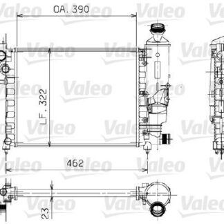 MOTOR SU RADYATORU RADYATOR MEKANIK P106 SAXO 1,6 KLIMASIZ MANUEL OLCU: (390*322*23)