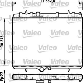RADYATOR P307 00>XSARA 01 05 C4 04> 2,0HDI (AC+KLIMASIZ+MEK) / (562,8X378X27)