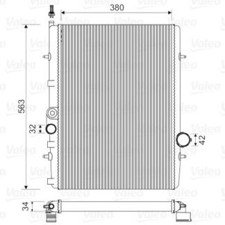 MOTOR SU RADYATOR P206 GTI EW10J4 (2,0 16V) 10 / 00>OLCU: (562,5*378,6*27)