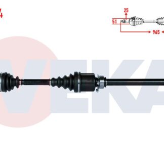 KOMPLE AKS SAG ON FIAT LINEA (323) 1.3 MJT EURO 5 M-T UZUNLUK 965MM 2013-