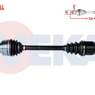 KOMPLE AKS SOL ON RENAULT MASTER III (FV) 2.3 DCI 6 VITES UZUNLUK 743MM 2010-