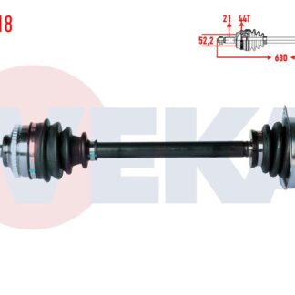 KOMPLE AKS SOL ON RENAULT CLIO II (BB0/1/2,CB0/1/2) 1.5 DCI ABSLI 44 DIS YAYLI TIP UZUNLUK 630 MM 1998-2005