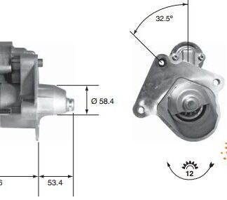 MARS MOTORU 12V 12 DIS 1,4KW FIESTA V / VI 1,4TDCI / 1,5TDCI / 1,6TDCI 01 /> FUSION 1,4TDCI / 1,6TDC