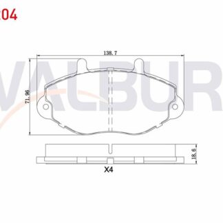 FREN BALATA ON FORD TRANSIT (E_ _) 2.5 DI T15 18.80MM 1994-2000