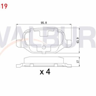 FREN BALATA ARKA FIAT LINEA 1.6 MJT 2007- / LINEA 1.4 T-JET 2007- / ALFA ROMEO 147 (937) 1.6 2001-2010 / 147 (937) 1.9 JTD 2001-2010