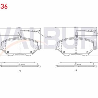 FREN BALATA ON FISLI PEUGEOT 407 (6D) 2.0 HDI 2004-2011 / PEUGEOT 407 (6D) 2.0İ 2004-2011 / PEUGEOT 607 (9D,9U) 2.0 HDI 2000- / CITROEN C6 (TD) 3.0 V6 2005- / PEUGEOT 607 (9D,9U) 3.0İ 2000-