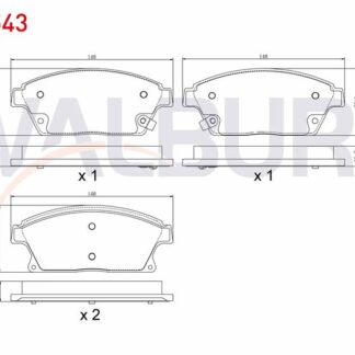 FREN BALATA ON IKAZLI OPEL ASTRA J 1.6İ 16 JANT 2009-2016/ MOKKA 1.4 2012-/ ZAFIRA C 1.6 2011-/ CHEVROLET TRAX 1.6 2012-2014/ CRUZE 1.6 2009-2014/