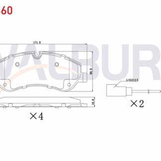 FREN BALATA ON FISLI FORD TRANSIT CUSTOM (V362) 2.2 TDCI 2012-/ TRANSIT (V363) 2.2 TDCI 2014-