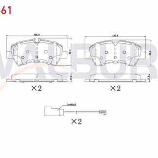 FREN BALATA FISLI ARKA FORD TOURNEO CUSTOM (V362) 2.2 TDCI 17.6MM 2012-