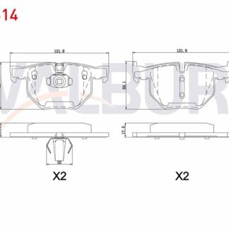 FREN BALATA ARKA BMW X5 (E70) 3.0 SI 2007-2012 / (E70) 3.0 D 2007-2012 / (E70) 4.8İ 2007-2012 / (E70) 4.4İ 2007-2012 / (E70) 3.5 XD 2007-2012