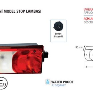 STOP LAMBASI SOL SOKETLI PLAKALI MERCEDES ACTROS MP4-MP5 / AROCS / ANTOS / ATEGO 3