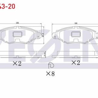 FREN BALATA ON PEUGEOT 206 (2A/C) 1.4İ 16V 1998-2006 / 206 (2A/C) 1.4 HDI 1998-2006 / 206 (2A/C) 1.6İ 16V 1998-2006