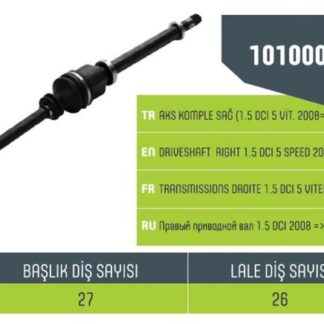 AKSÖN SAĞ KOMPLE KANGOO III 08> 1.5 DCİ K9K
