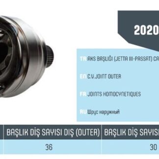AKS KAFASI A3 ALTEA TOLEDO OCTAVIA CADDY III GOLF V JETTA III PASSAT TOURAN 1.6 1.9 2.0 BJB 04>