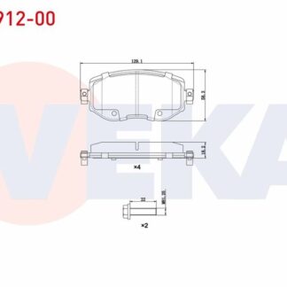 FREN BALATA ON IKAZLI RENAULT MEGANE IV (B9A/M_) 1.5 DCI 2016- / MEGANE IV (B9A/M_) 1.6 DCI 2016- / MEGANE IV (B9A/M_) 1.6i 2016- / MEGANE IV (B9A/M_) 1.2 TCE 2016-