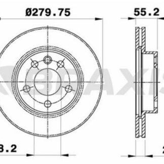 ON FREN DISK AYNASI HAVALI TRANSPORTER T4 1.9D / TD 2.4D 2.5TDI 96>03