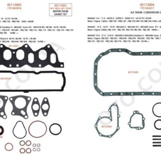 MOTOR TAKIM SİLİNDİR KAPAK CONTASI CONTASISIZ KEÇELI + KARTER LASTIKLI CLIO KANGOO MEGANE R19 EXPRESS F8Q 620-622-630-632