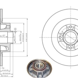 FREN DISK ARKA RULMANLI 270-4 ( RENAULT: MEGANE II SCENIC II 03 – )