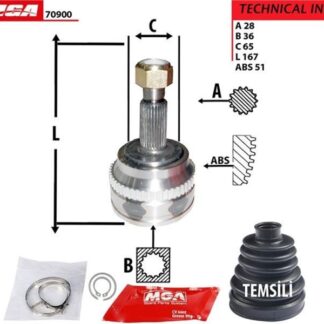 AKS KAFASI DIS ABSLI 51D INCE FREZE ( RENAULT : MASTER II 2.5DCI 2.8DTI 04– ) 28×36×64.50