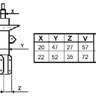AMORTİSÖR ÖN KANGOO III 08> CITAN 13> UZUN 35 MM KW0 1