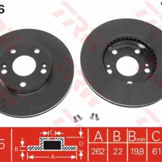 FREN DİSKİ ÖN LAGUNA B56 99>01 SAFRANE 92>00 2.0 2.2 2.5 2.0 16V 262×22X5DLXHAVALI