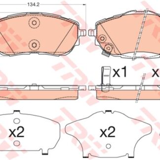 FREN BALATASI ÖN AURIS NZE18-ZRE18 -COROLLA SEDAN 1.6 VVTI 1.33 1.6 1.8 VVTI 1.4 D4D 12>
