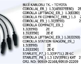 BUJI KABLOSU COROLLA E8 E9 1.3 85>87