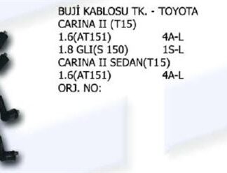 BUJI KABLOSU CARINA II 1.6 1.8 83>87