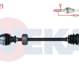 KOMPLE AKS SAG ON RENAULT MEGANE I (BA0-1) 1.6İ 8V UZUNLUK 741,5MM 1996-2003