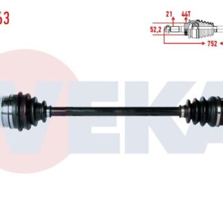 KOMPLE AKS SAG ON RENAULT MEGANE I (BA0-1) 1.6İ 16V ABSLI 44 DIS UZUNLUK 752MM 1996-2003