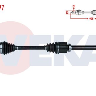 KOMPLE AKS SAG ON RENAULT MEGANE II (BM0-1,CM0-1) 1.5 DCI M-T 6 VITES UZUNLUK 905MM 2002-2008