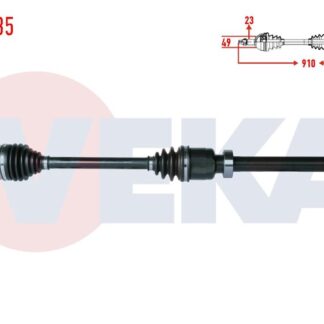 KOMPLE AKS SAG ON RENAULT CLIO IV 1.5 DCI UZUNLUK 910MM 2012-
