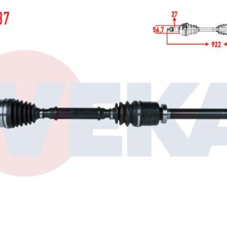 AKSÖN SAĞ KOMPLE KANGOO III 08> 6 VİTES UZUNLUK : 922MM